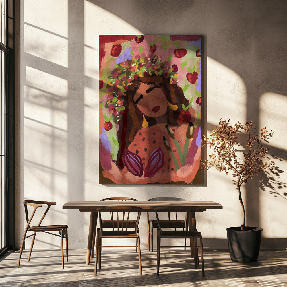 Vrouw en appels | Canvas