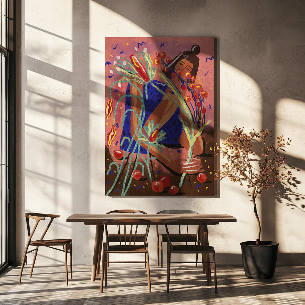 Pluk een bloem | Canvas