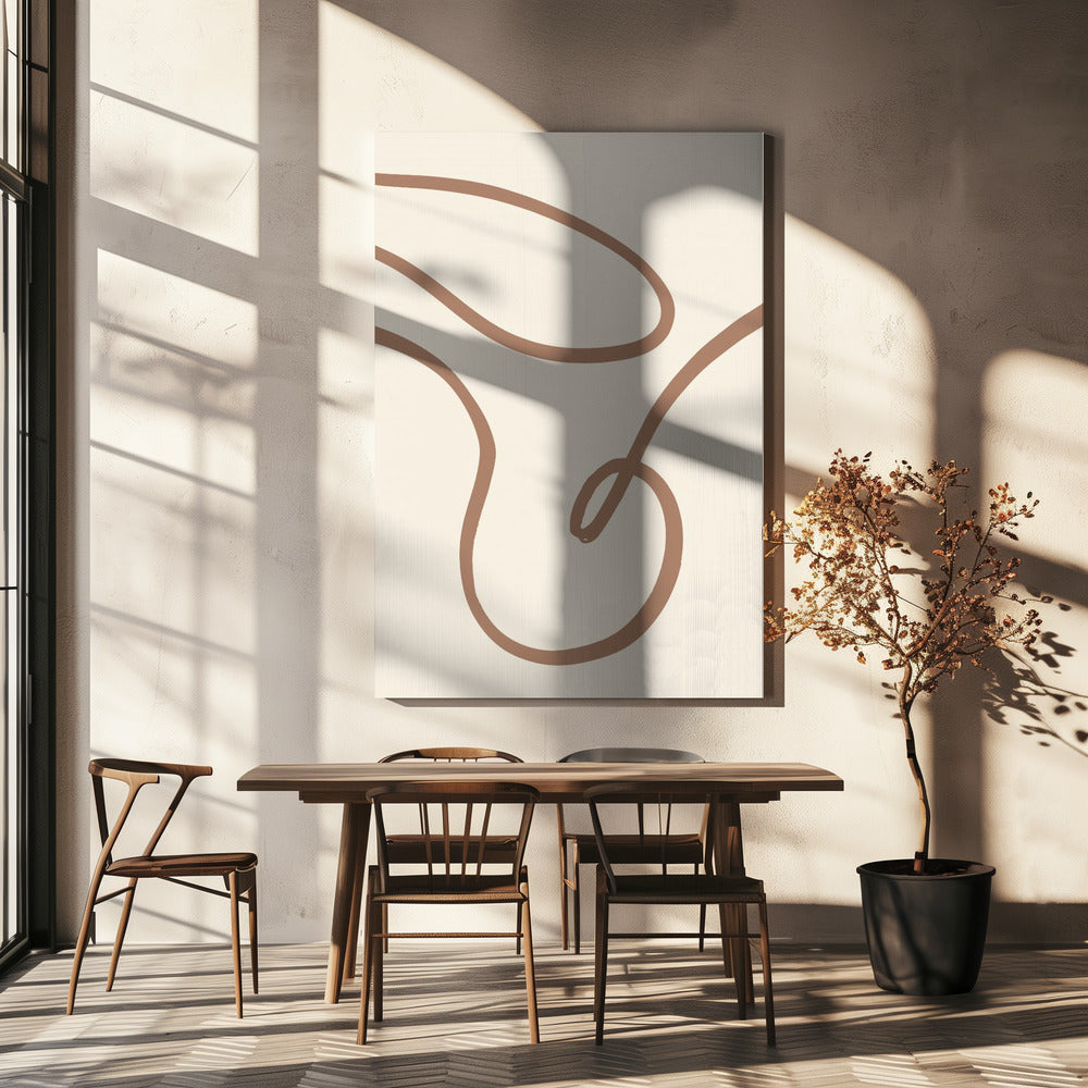 Abstract Lines Mocha 3 | Canvas