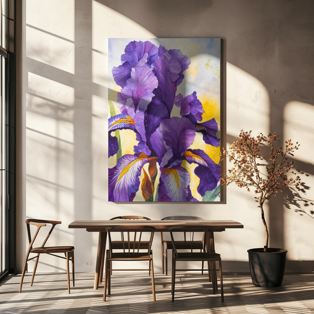 Iris aquarel | Canvas