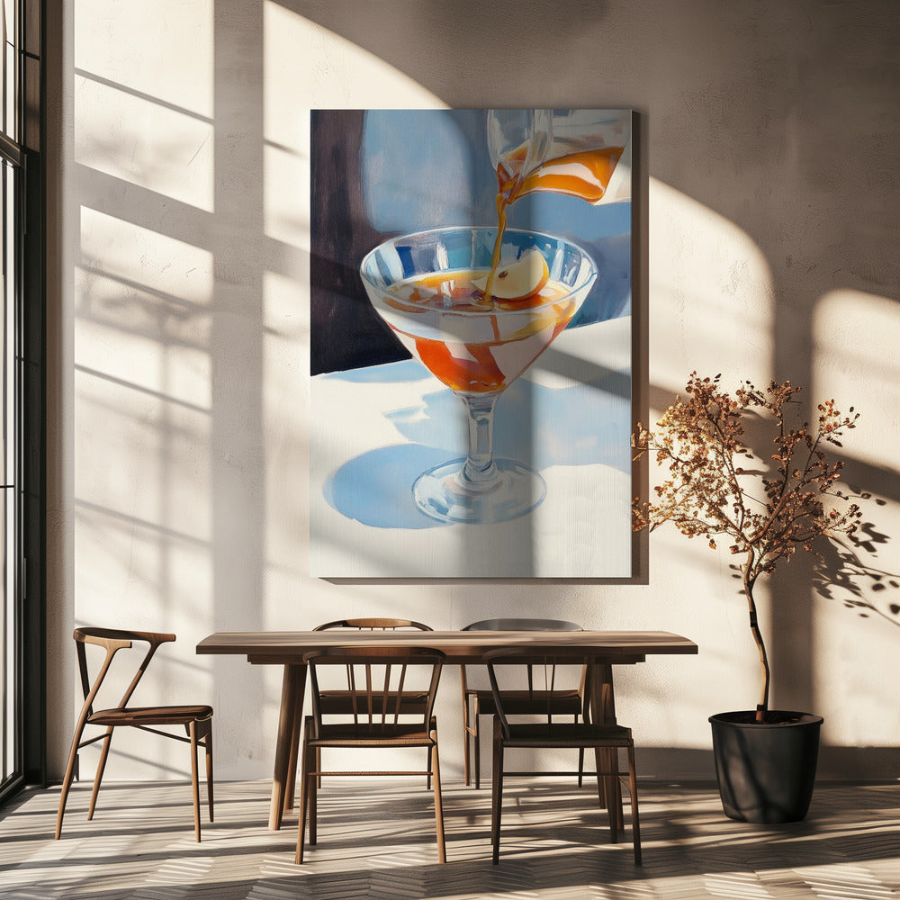 Citroenthee in een glas schenken | Canvas