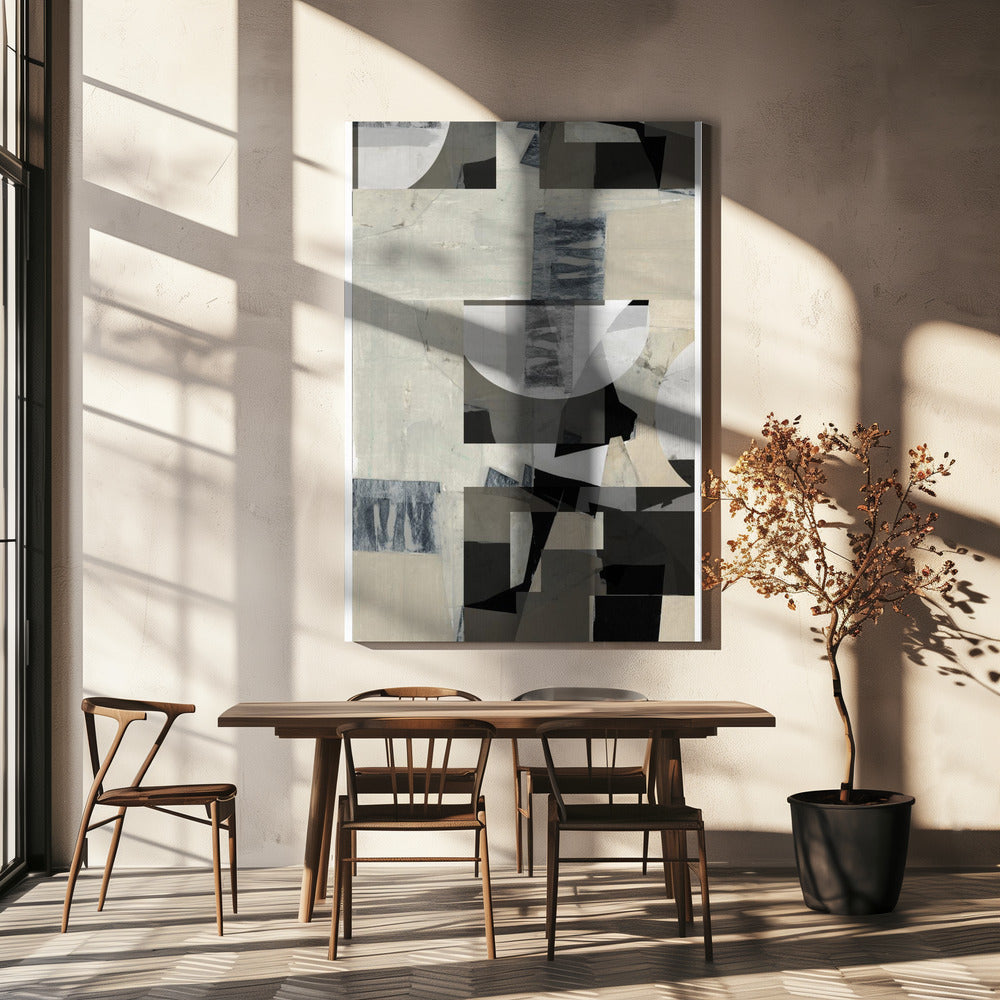 Monochrome compositie nr. 3 | Canvas