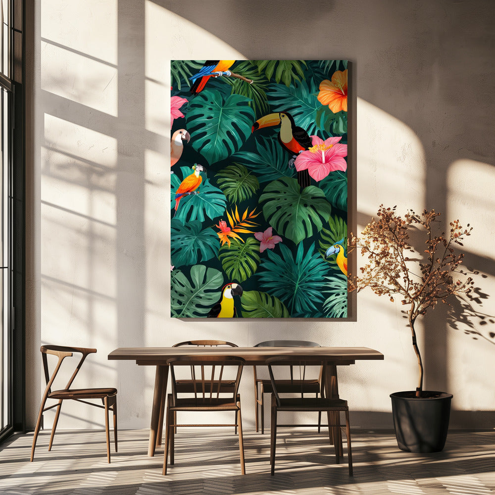Tropisch paradijs junglepatroon | Canvas