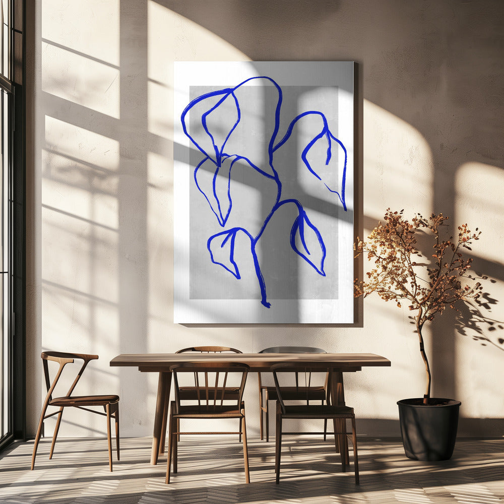 Blauwe Lijnen Harmonie | Canvas
