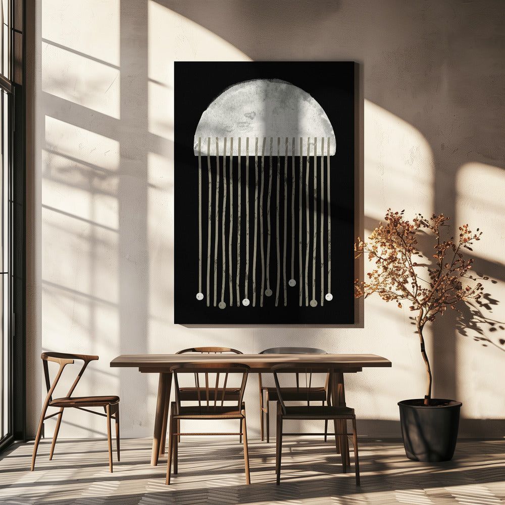 Middernacht Fluisteringen Abstractie | Canvas
