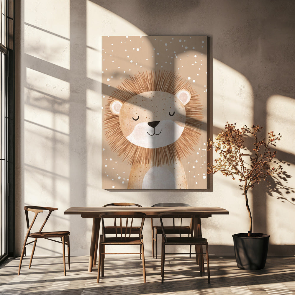 Dromerige Leeuw | Canvas