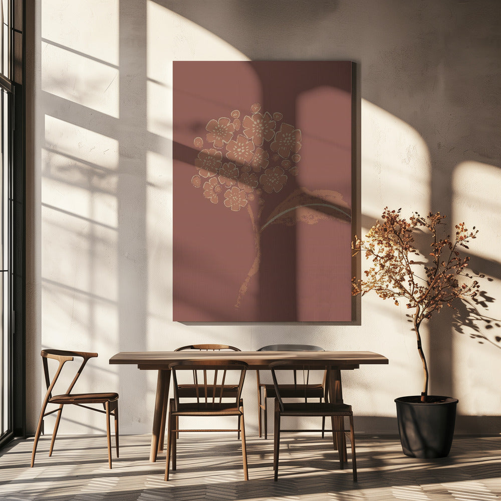 Mocha bloesem | Canvas