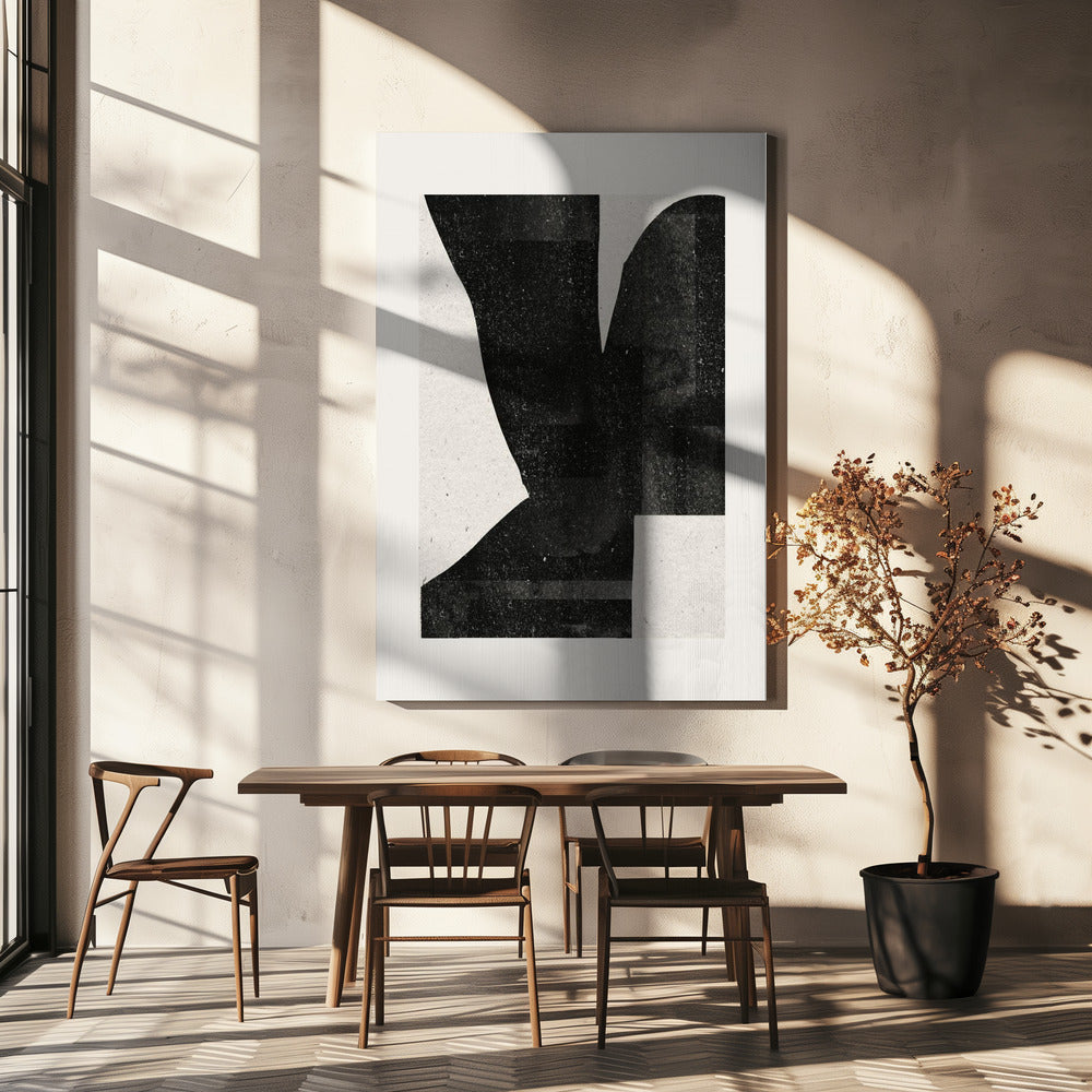 Donkere silhouetvorm | Canvas