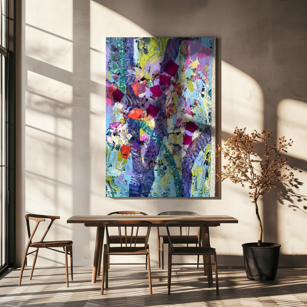 Tussen de rozen | Canvas