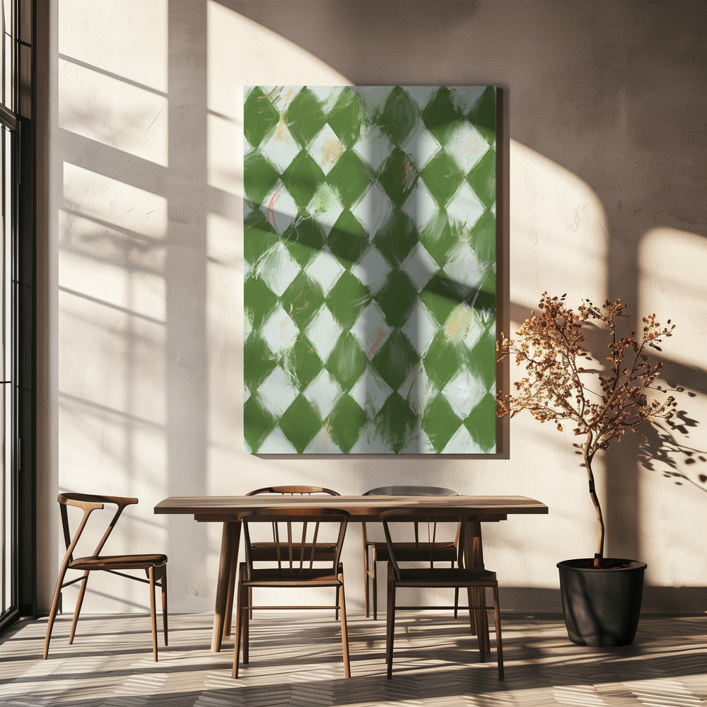 Groene diamanten | Canvas