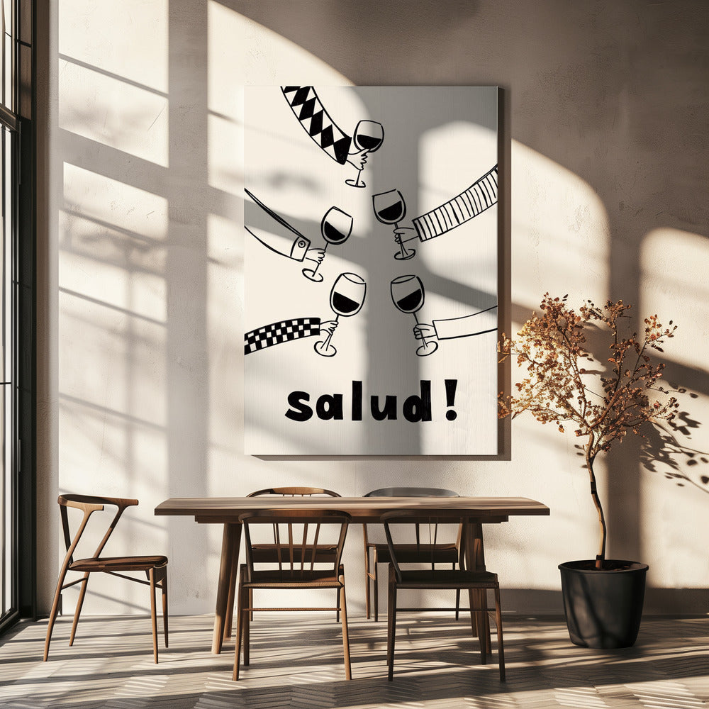 Pictufy Feestelijke Gezondheid Rood A2 | Canvas