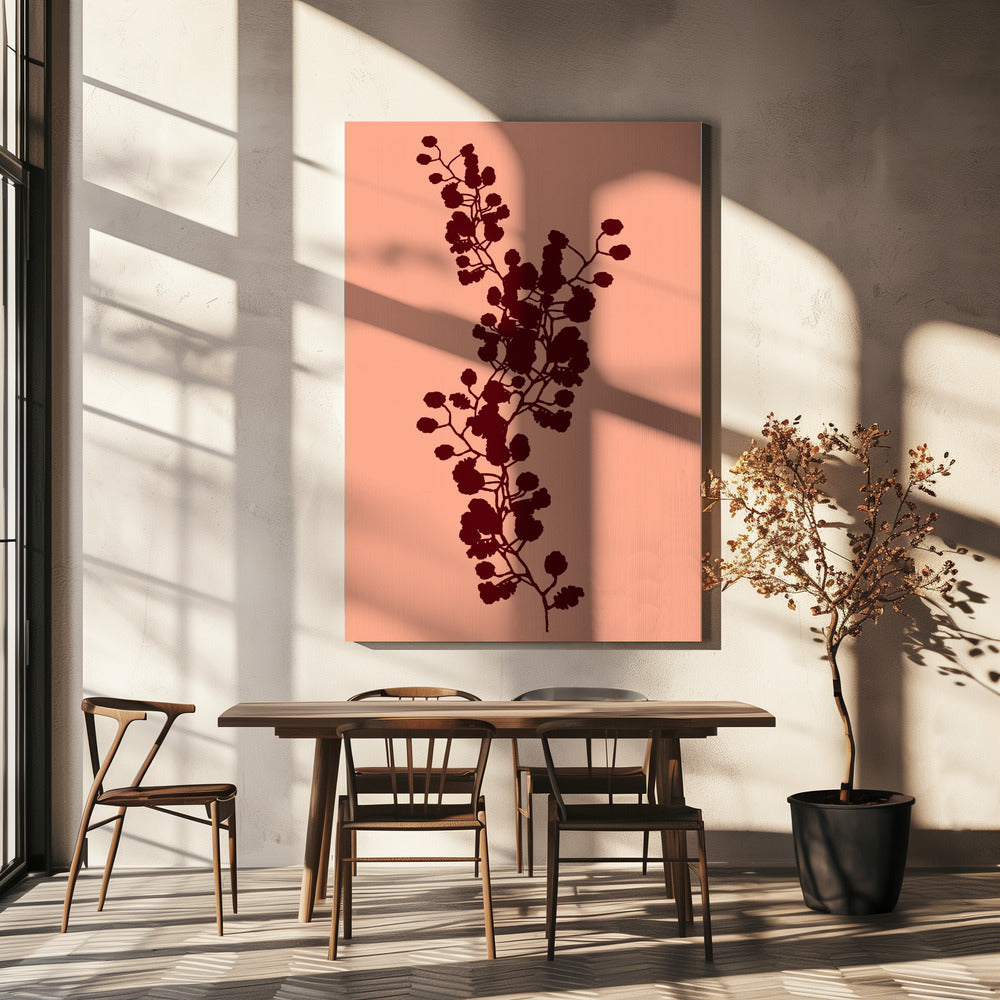 Bloemensilhouet 3 | Canvas