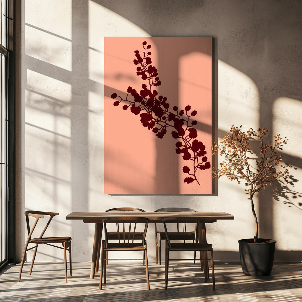 Bloemensilhouet 4 | Canvas