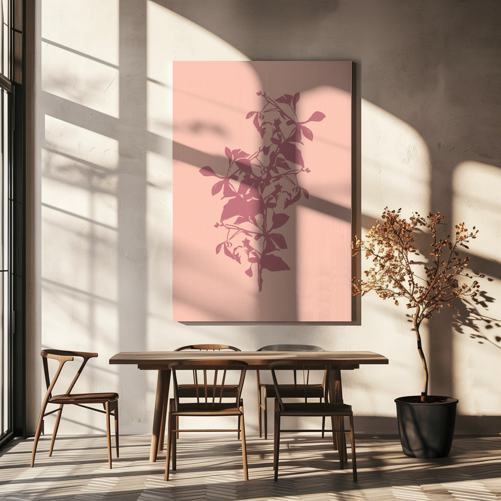 Bloemensilhouet 5 | Canvas