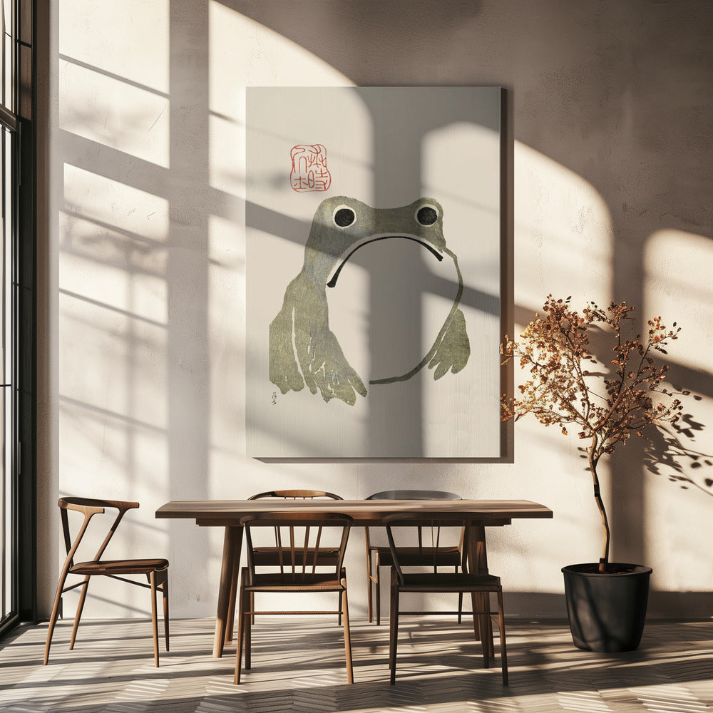 Grumpy Frog I Origineel | Canvas