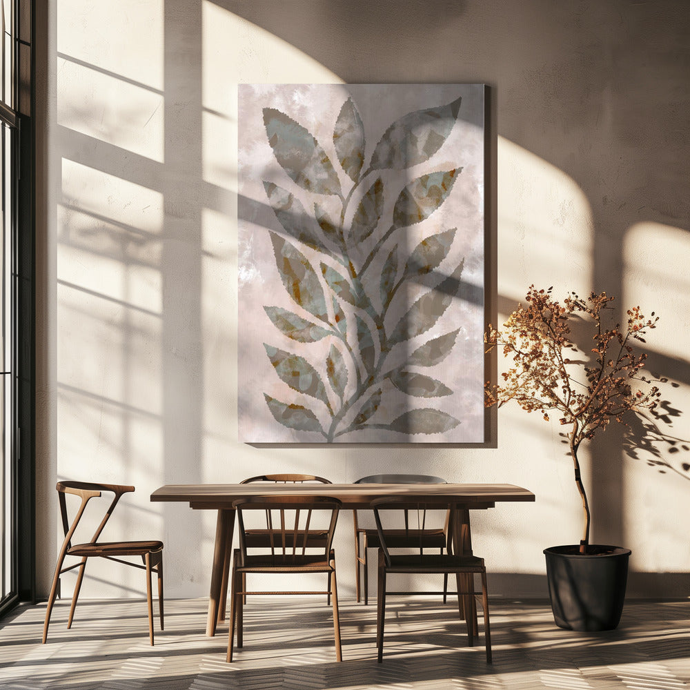 Abstracte bladeren | Canvas