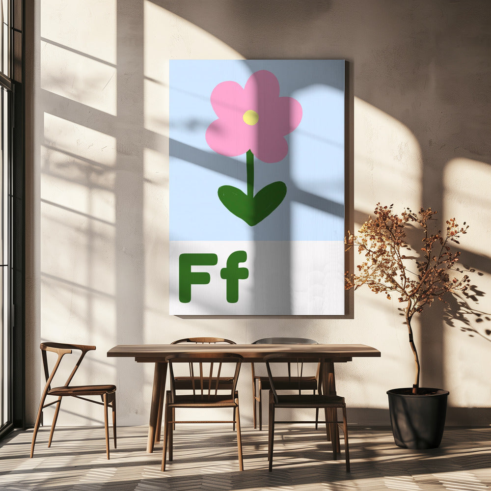 Bloemenalfabet | Canvas