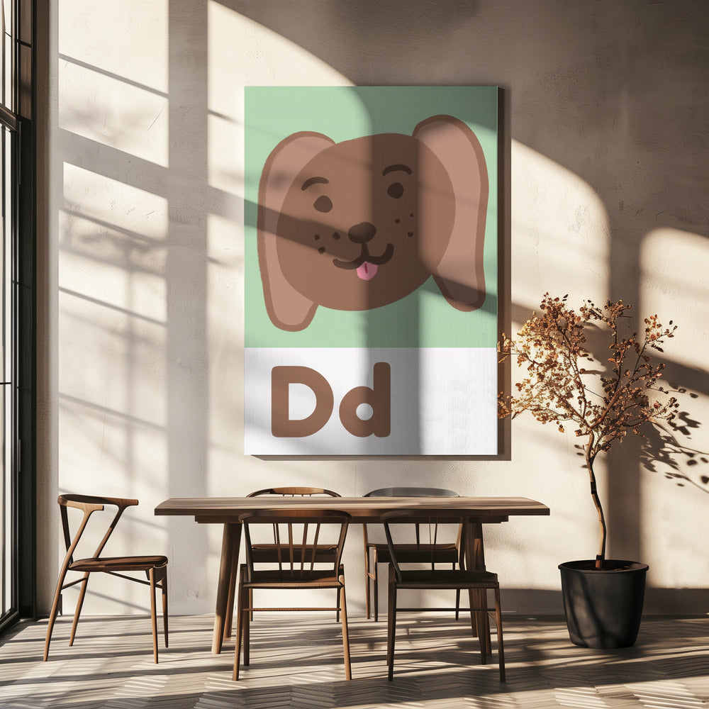 Puppy Alfabet Plezier | Canvas