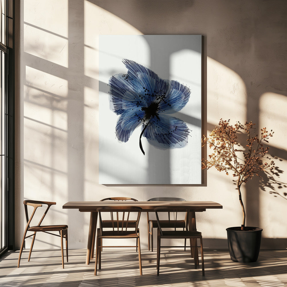 Blauwe Bloem 3 | Canvas