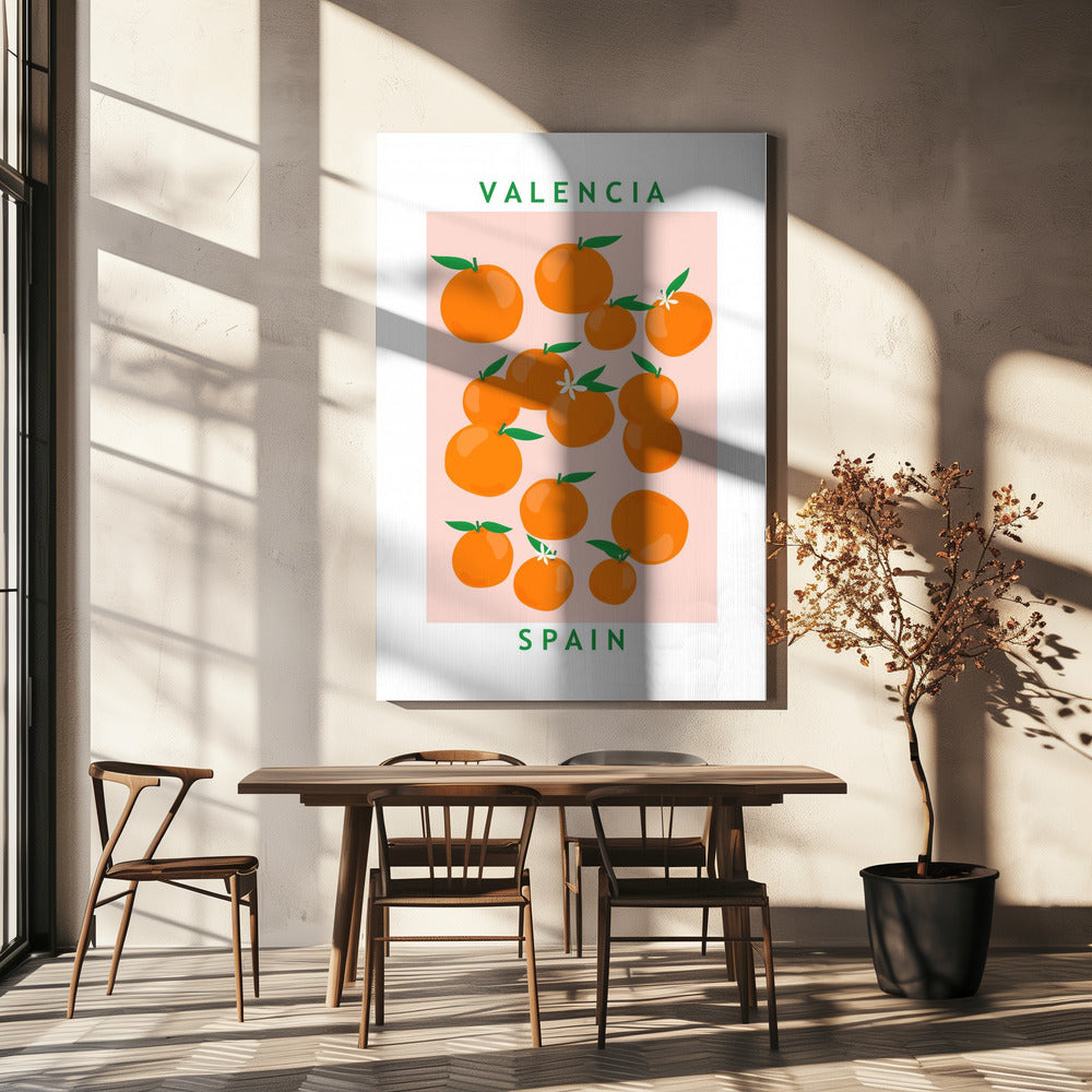 Bloemenmarkt Sinaasappels | Canvas