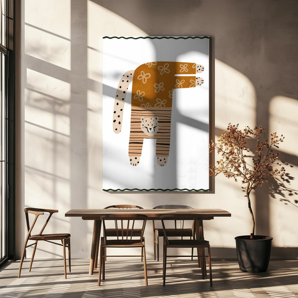 Speelse Cheetah | Canvas