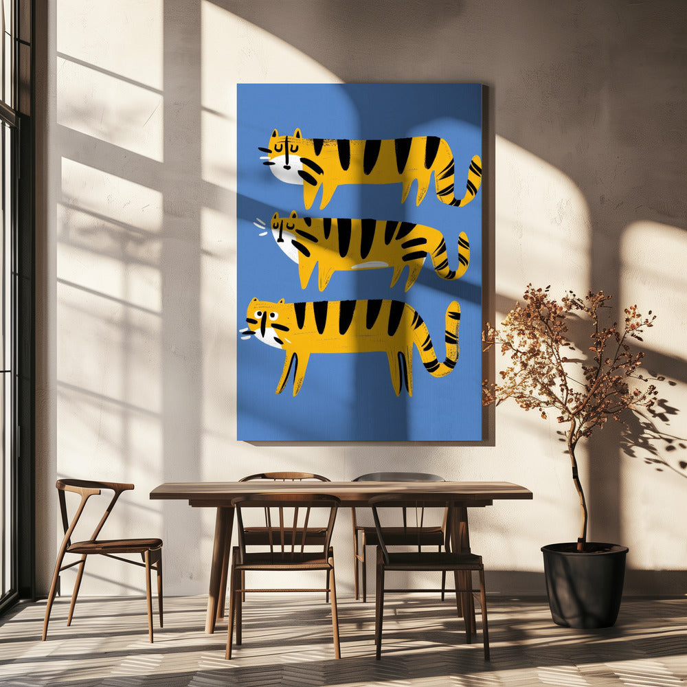 Tijger Trio Parade | Canvas