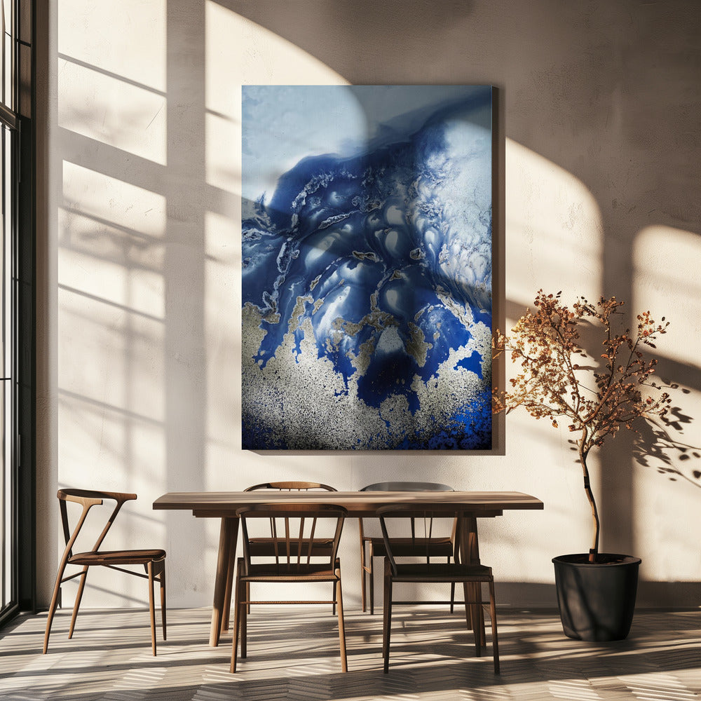 Rustgevend - "Ocean Wave Waltz 1" - Aquarel golven | Canvas