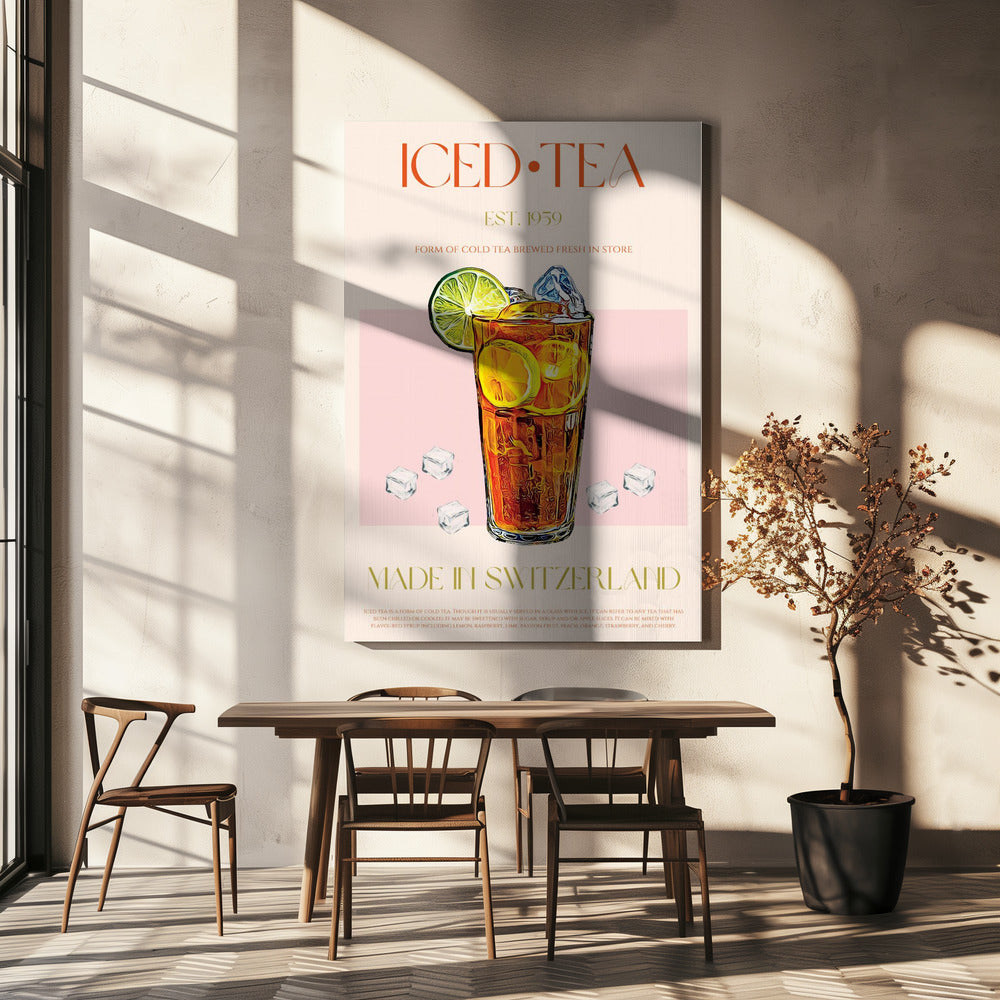 Verfrissend glas ijsthee | Canvas