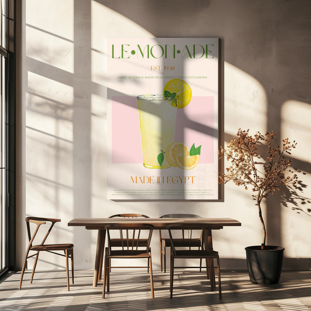 Verfrissend glas limonade | Canvas