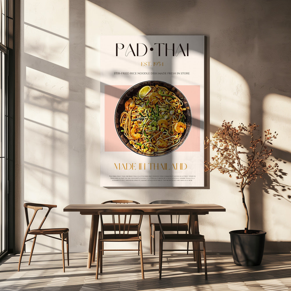 Elegante illustratie van Pad Thai | Canvas