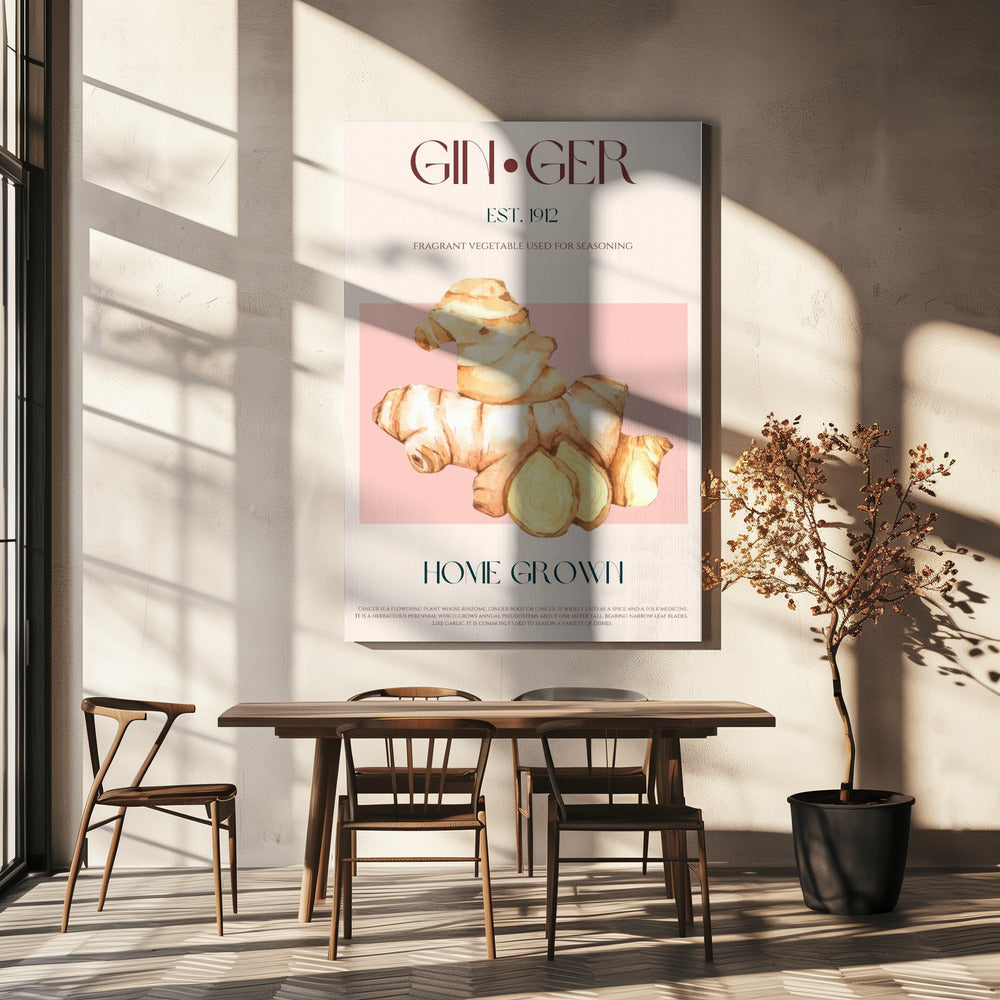 Aquarelillustratie van gember | Canvas