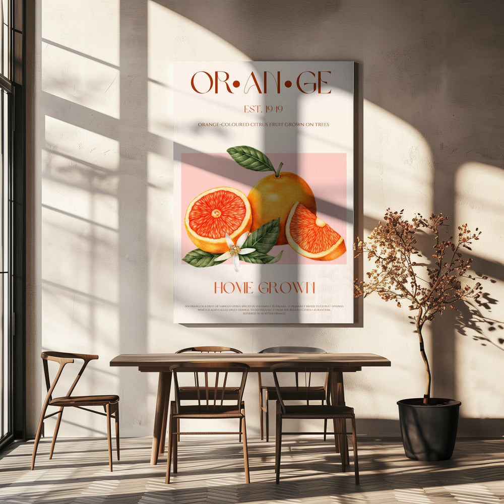 Vintage-thema met levendige sinaasappels | Canvas