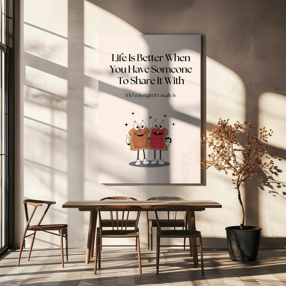 Cartoon Toast Met Jam | Canvas