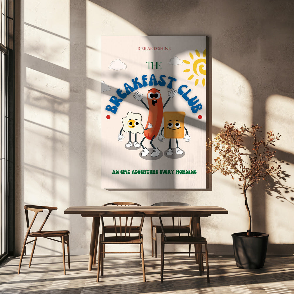 Cartoon met ontbijtthema | Canvas