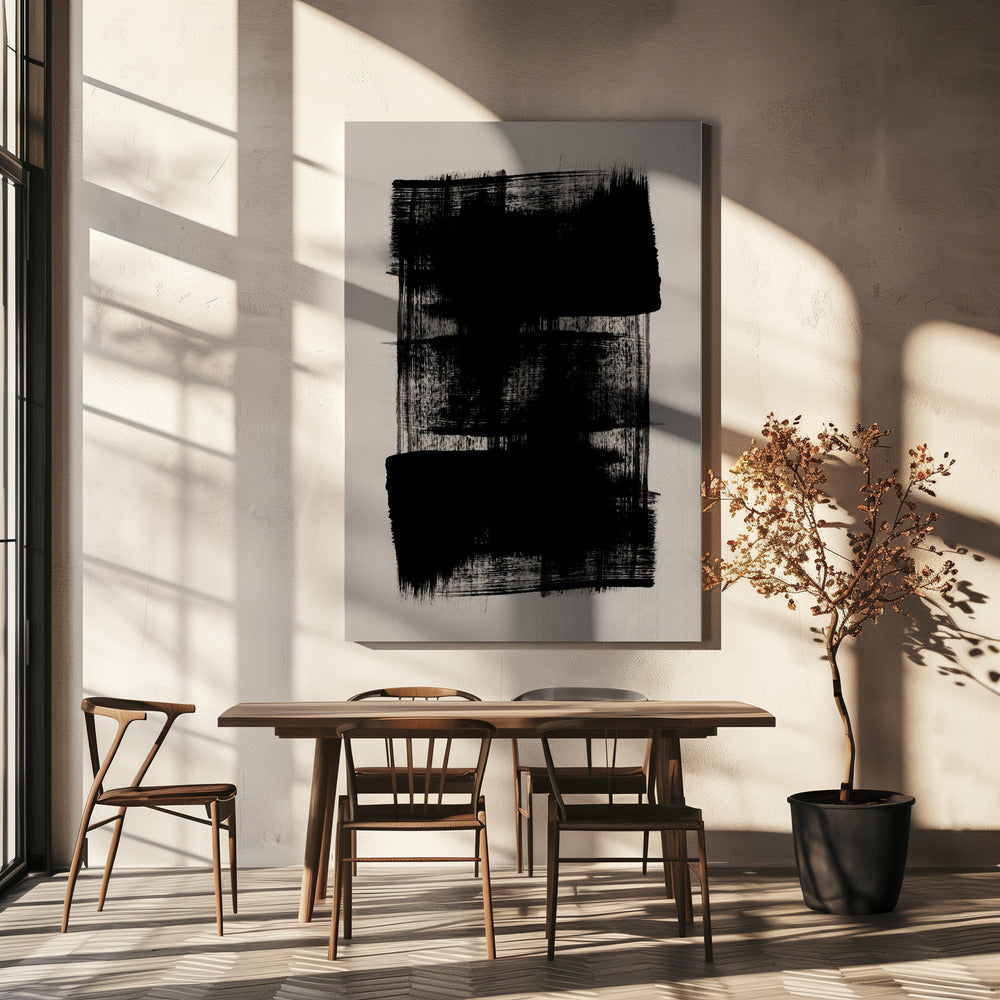 Abstracte penseelstreken 180Y | Canvas