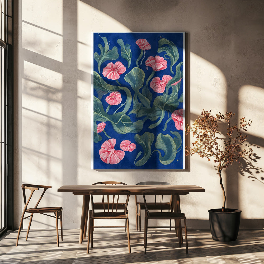 Bloemblaadjes en wervelingen | Canvas
