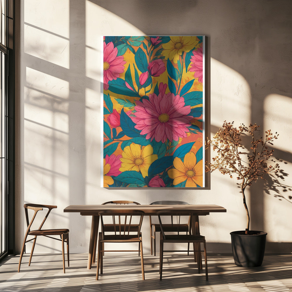 Bloeiende Straling | Canvas