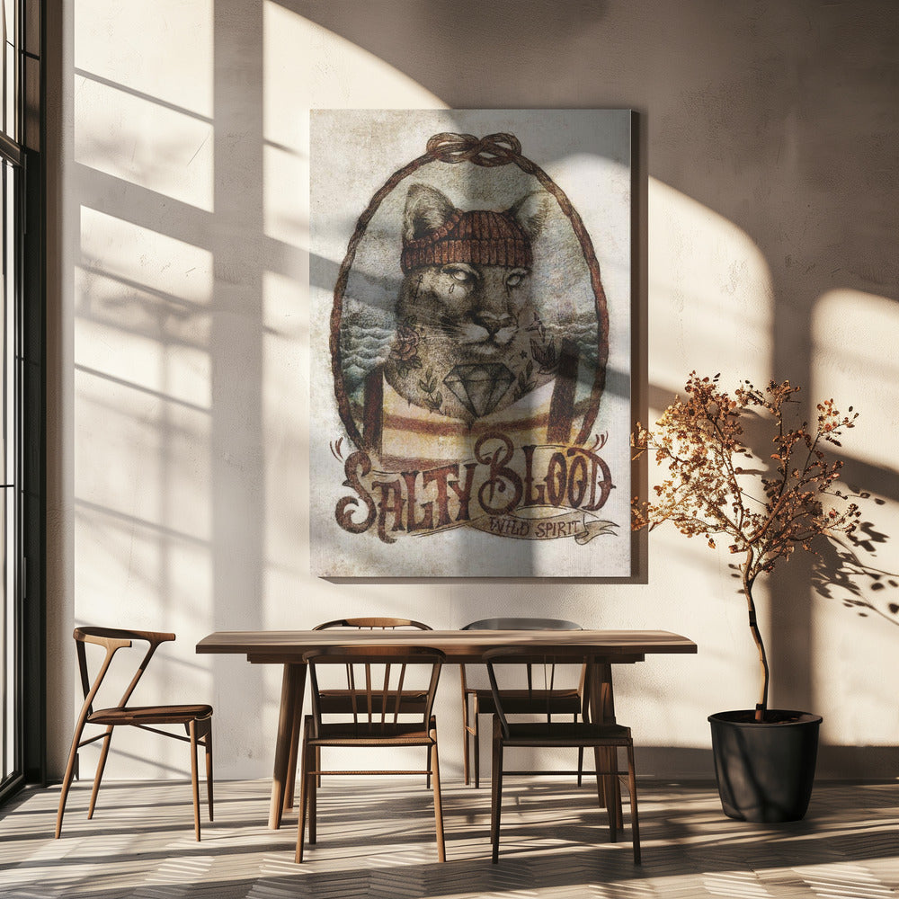 Oceanic Feline | Canvas