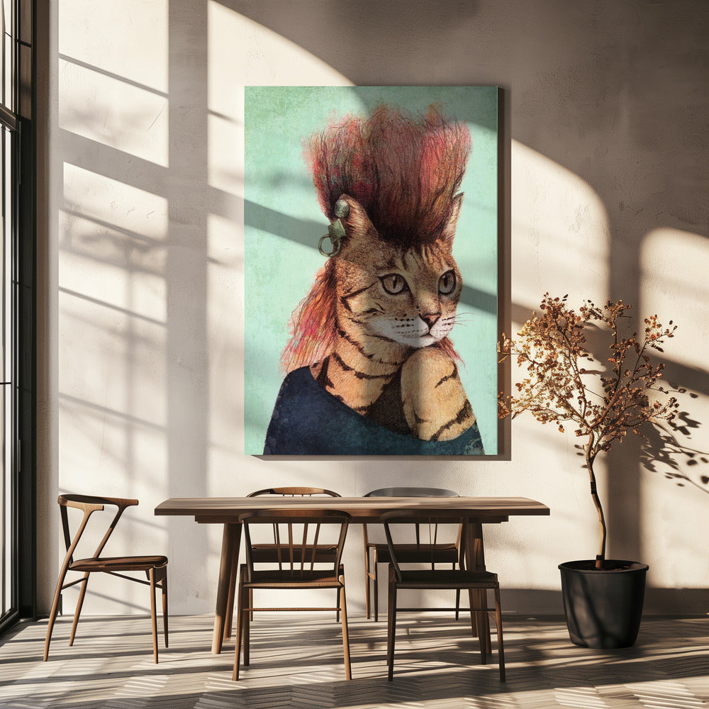 Stijlvolle Tabby Kat | Canvas
