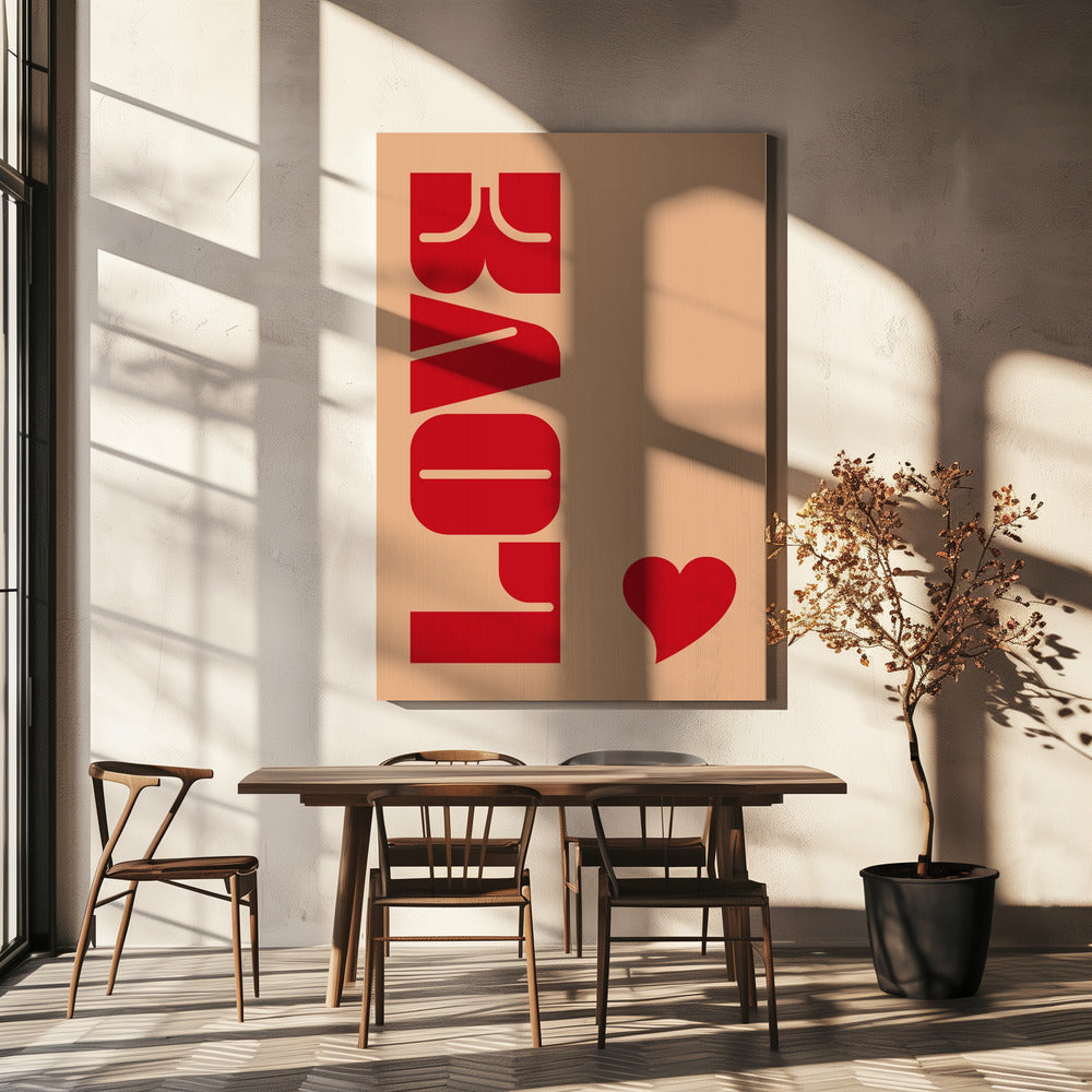 Rode, vette letters | Canvas