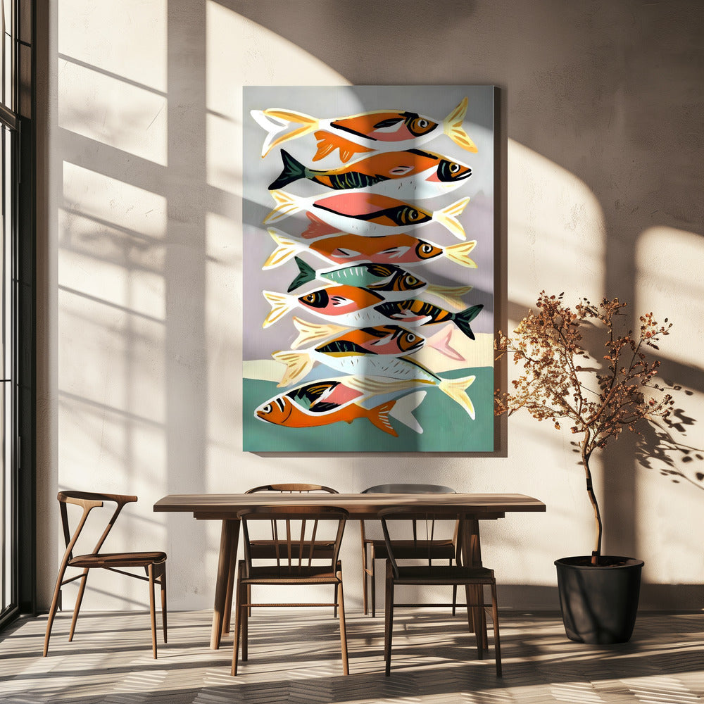 Gestileerde vis | Canvas