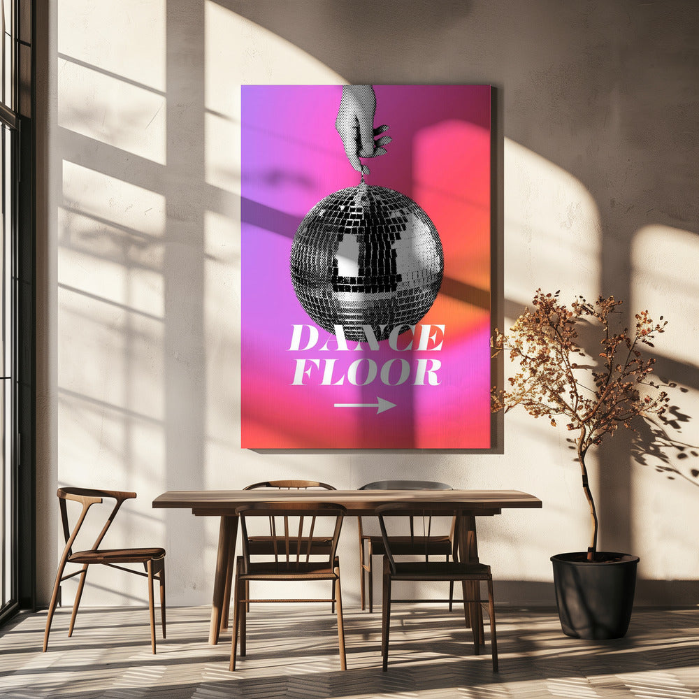 Monochrome Disco Ball | Canvas