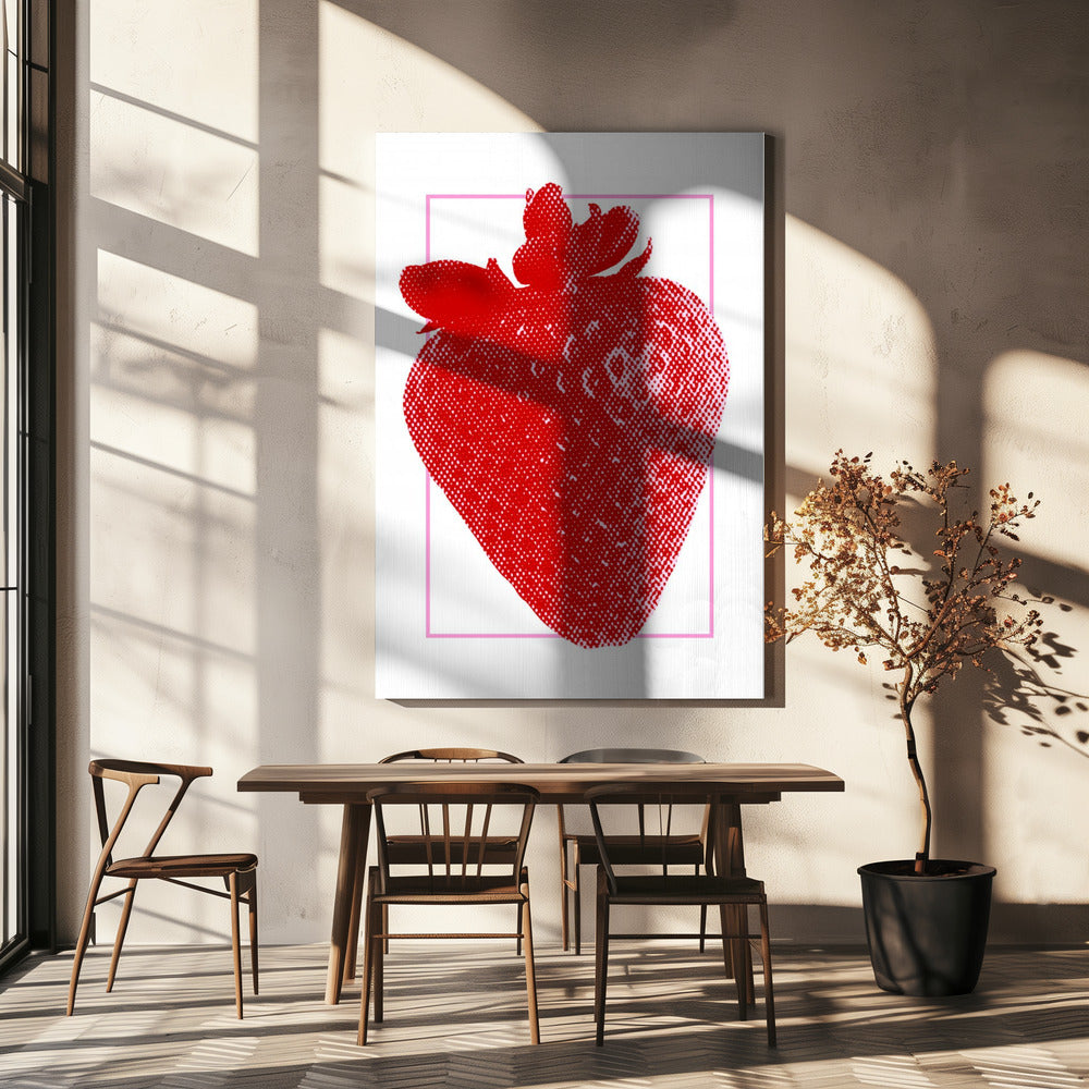Rode Aardbei | Canvas