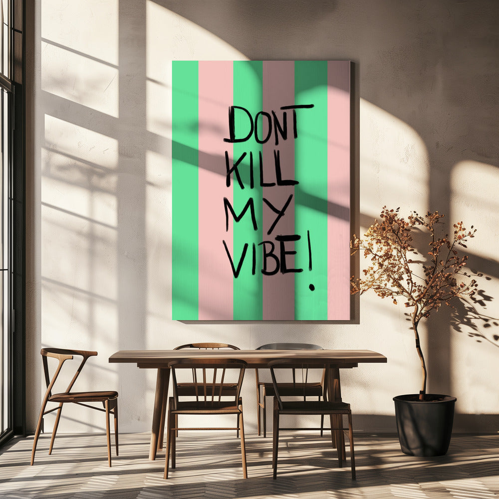 Levendige strepen boodschap | Canvas