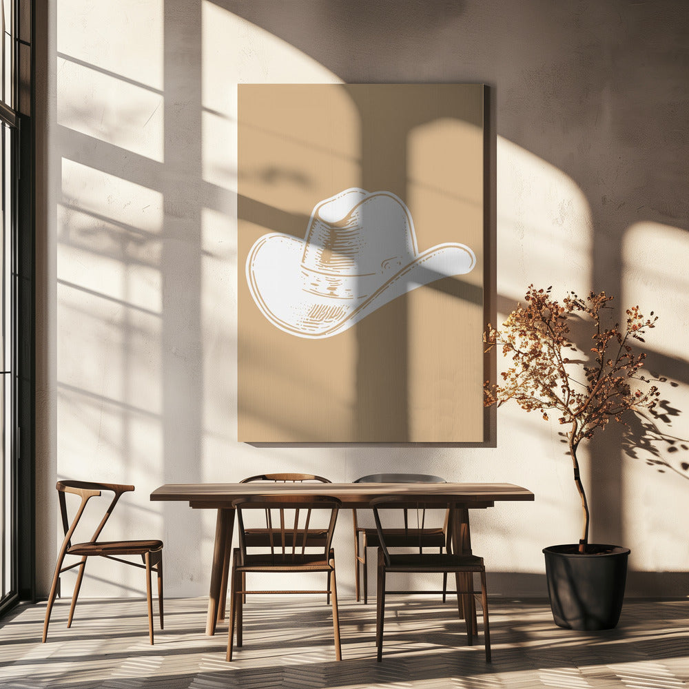 Neutrale cowboyhoed | Canvas