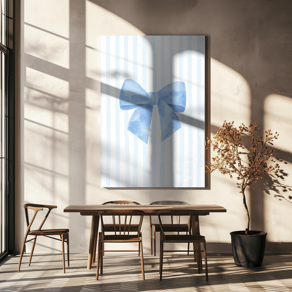 Elegantie met blauw lint | Canvas