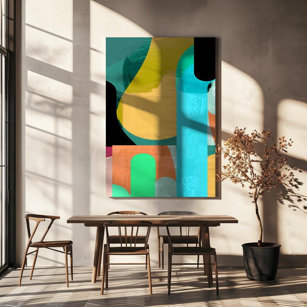 Retro patroonspel | Canvas