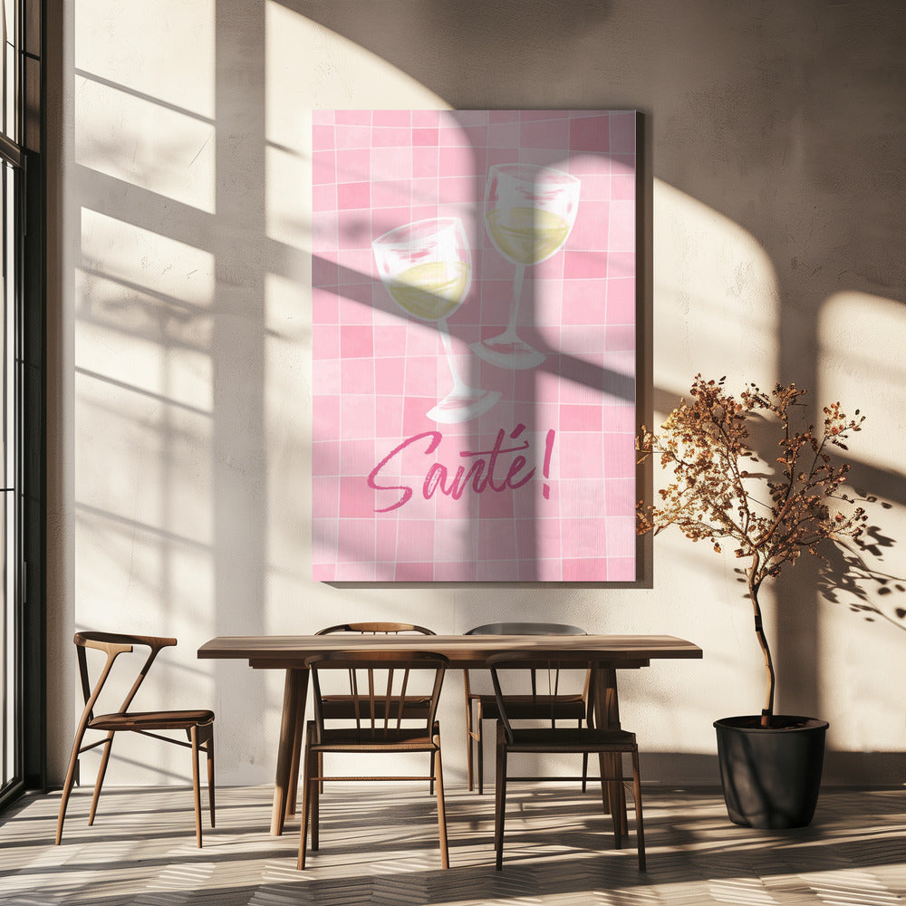Proost in roze! | Canvas