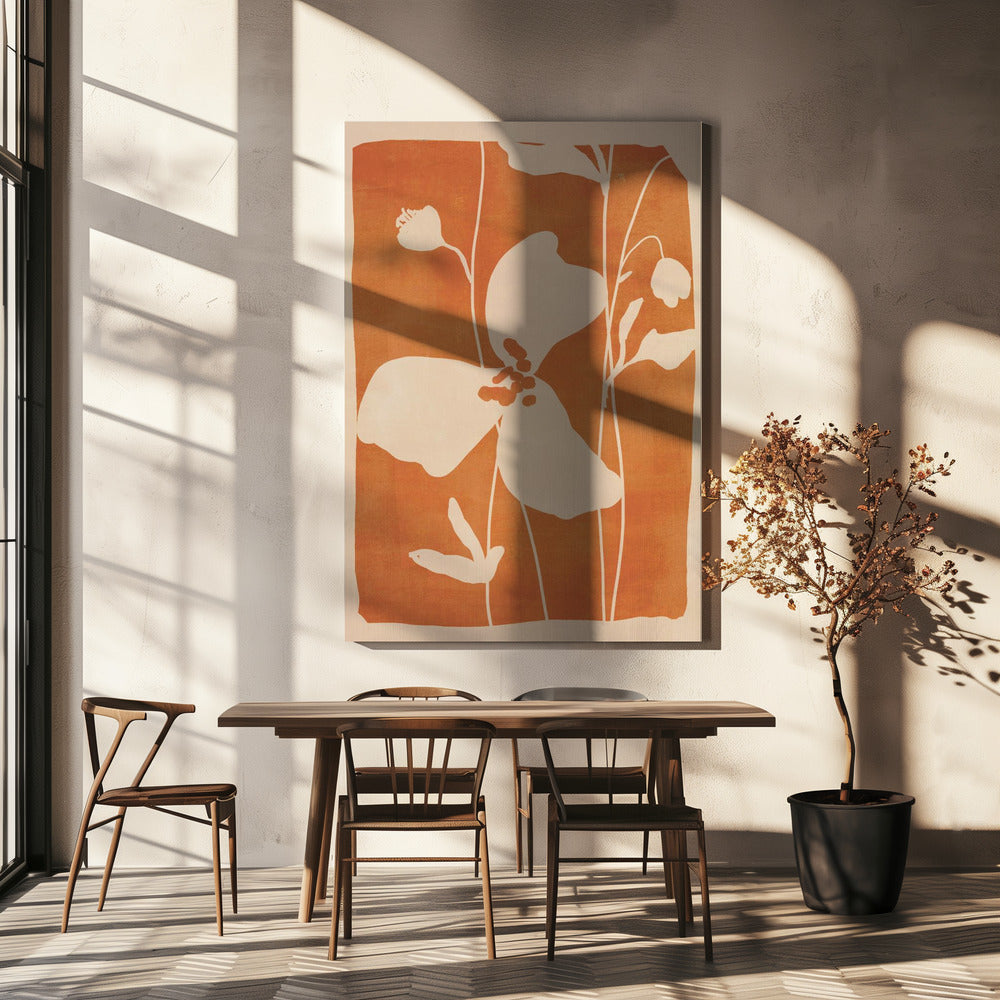 Abstracte minimale bloemen | Canvas