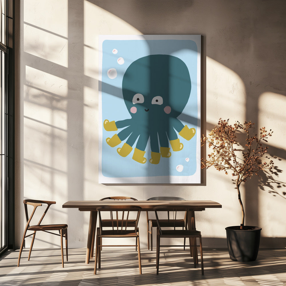 Plezier met gelaarsde octopus | Canvas